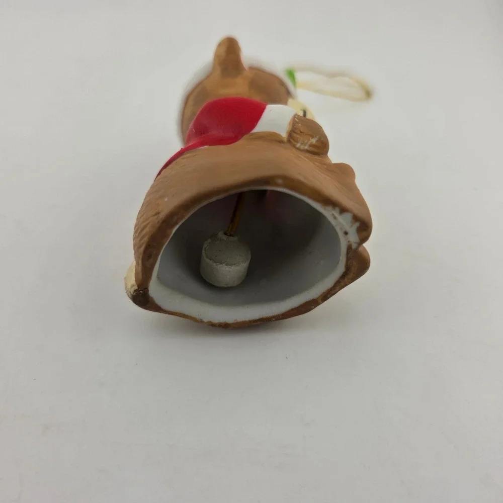 1986 Giftco Panda Bear & Christmas Bear Porcelain‎ Bell Ornaments Taiwan VTG